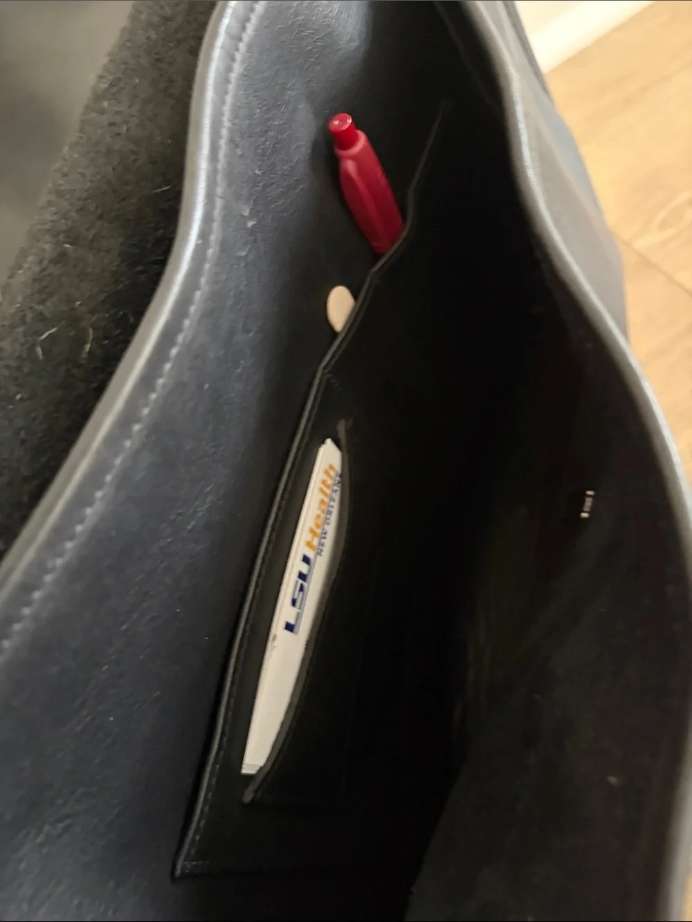Classic Black Leather Briefcase - Unbranded